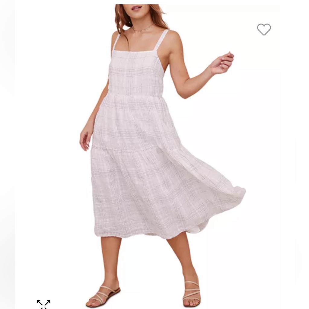 Bella Dahl Plaid Tiered Midi Dress